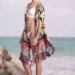 Moth Calexico hooded fringed wrap M/L